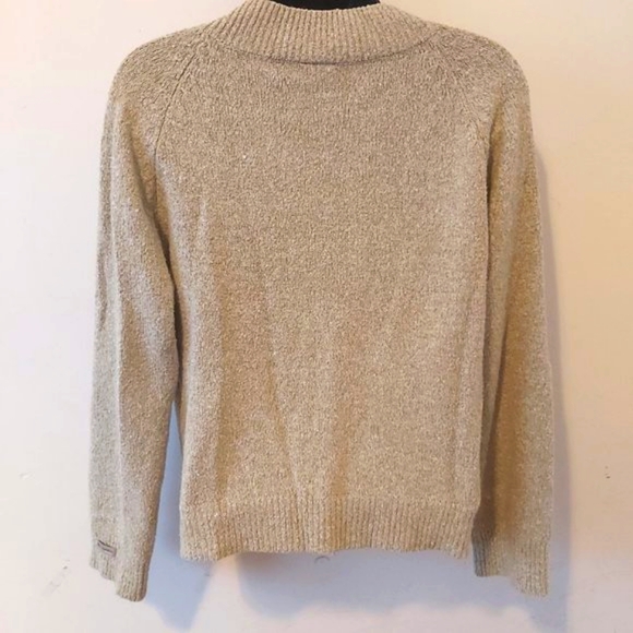 COLUMBIA | Women's Knit V Neck Sweater Tan Size Small - Picture 2 of 10
